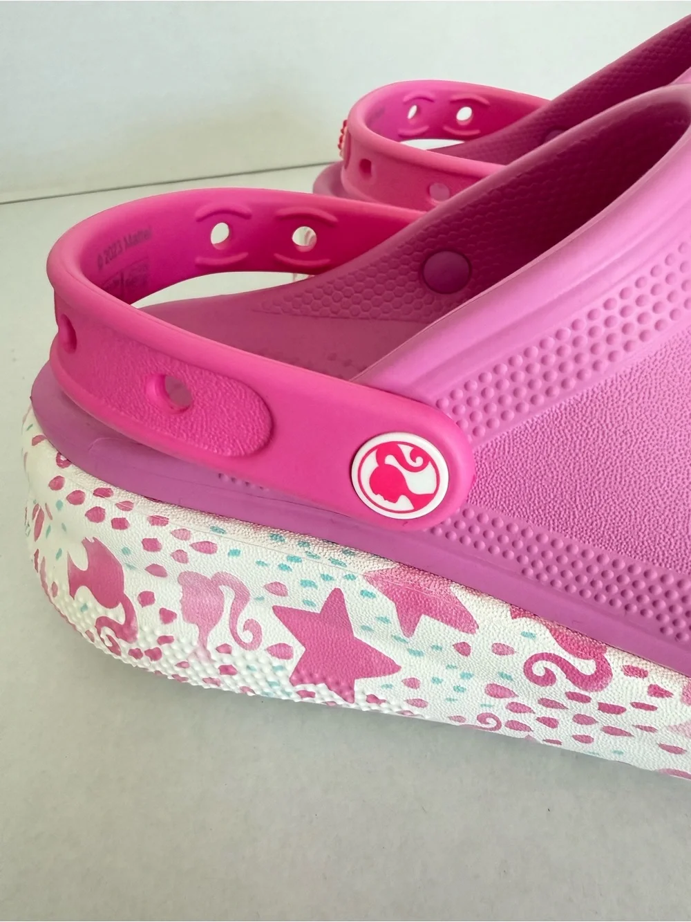 Crocs Kids' Barbie Cutie Crush Clogs Taffy Pink Water Shoes Girl Size 4 New